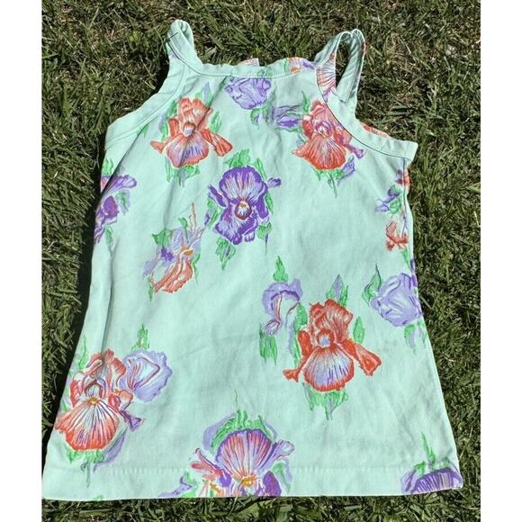 1960 Austin St John Double Knit POLYESTER Hippie Woodstock Floral Womens M Tank - Picture 5 of 6